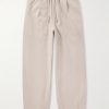 Geo Wide-Leg Organic Cotton-Jersey Sweatpants