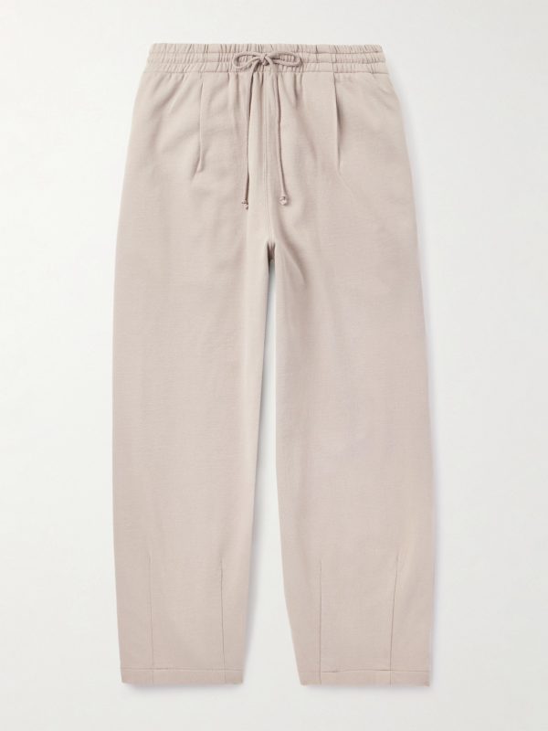 Geo Wide-Leg Organic Cotton-Jersey Sweatpants