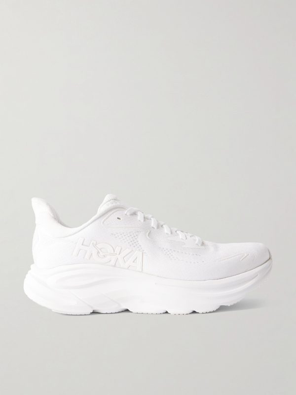 Clifton 10 Rubber-Trimmed Jacquard Running Sneakers Clifton 10 Rubber-Trimmed Jacquard Running Sneakers