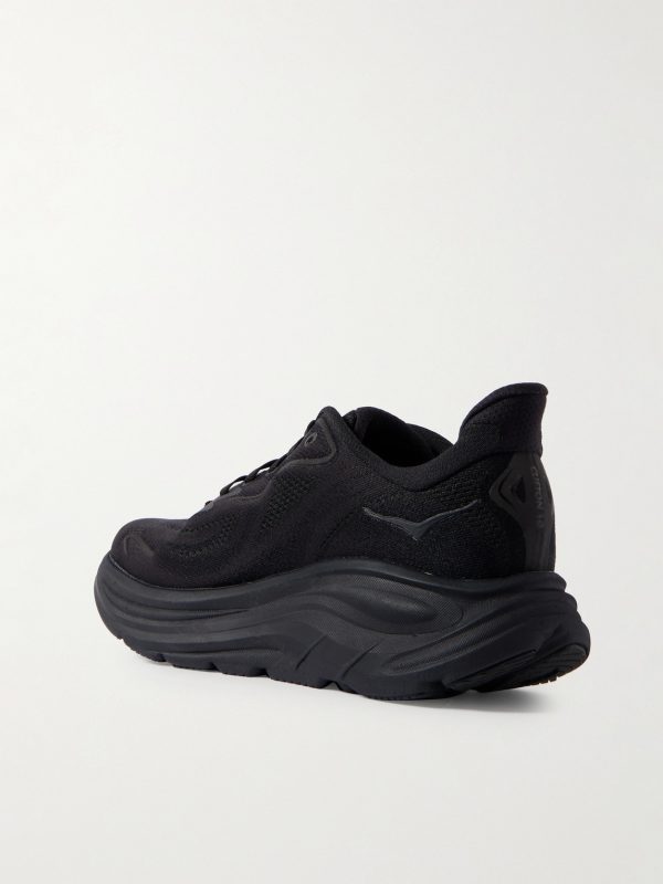 Clifton 10 Rubber-Trimmed Jacquard Running Sneakers - BK