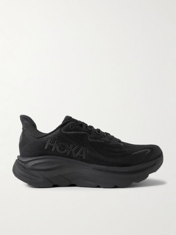 Clifton 10 Rubber-Trimmed Jacquard Running Sneakers