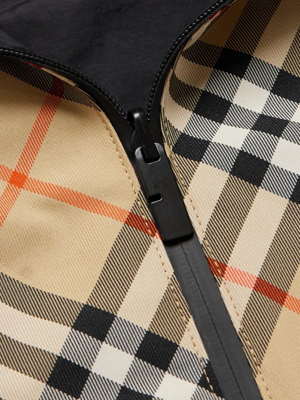 Reversible Checked Twill and Shell Hooded Jacket - CU Reversible Checked Twill and Shell Hooded Jacket - CU