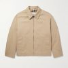 Logo-Embroidered Cotton-Gabardine Harrington Jacket Logo-Embroidered Cotton-Gabardine Harrington Jacket
