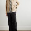 Logo-Embroidered Cotton-Gabardine Harrington Jacket - OU Logo-Embroidered Cotton-Gabardine Harrington Jacket - OU