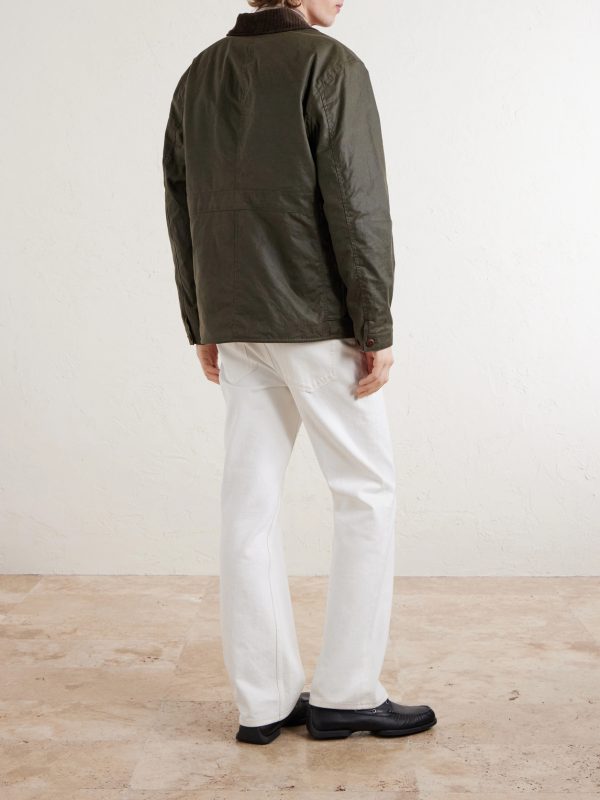 Polo Country Corduroy and Leather-Trimmed Waxed Cotton-Canvas Field Jacket - BK Polo Country Corduroy and Leather-Trimmed Waxed Cotton-Canvas Field Jacket - BK