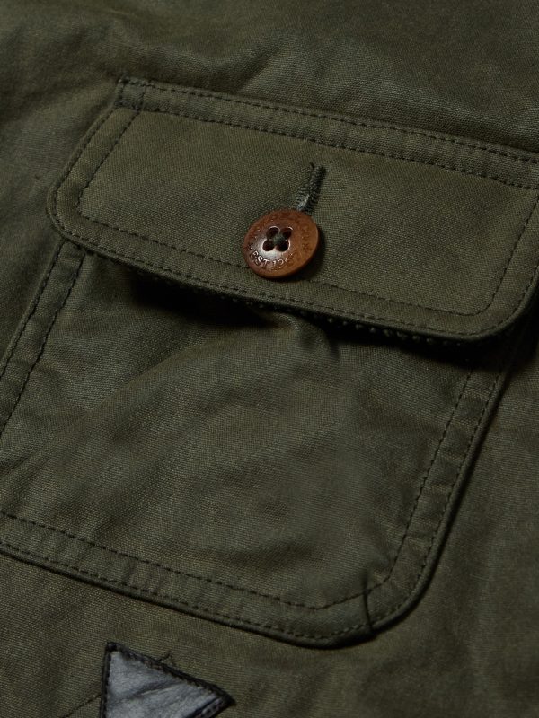 Polo Country Corduroy and Leather-Trimmed Waxed Cotton-Canvas Field Jacket - E1 Polo Country Corduroy and Leather-Trimmed Waxed Cotton-Canvas Field Jacket - E1