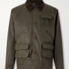 Polo Country Corduroy and Leather-Trimmed Waxed Cotton-Canvas Field Jacket Polo Country Corduroy and Leather-Trimmed Waxed Cotton-Canvas Field Jacket