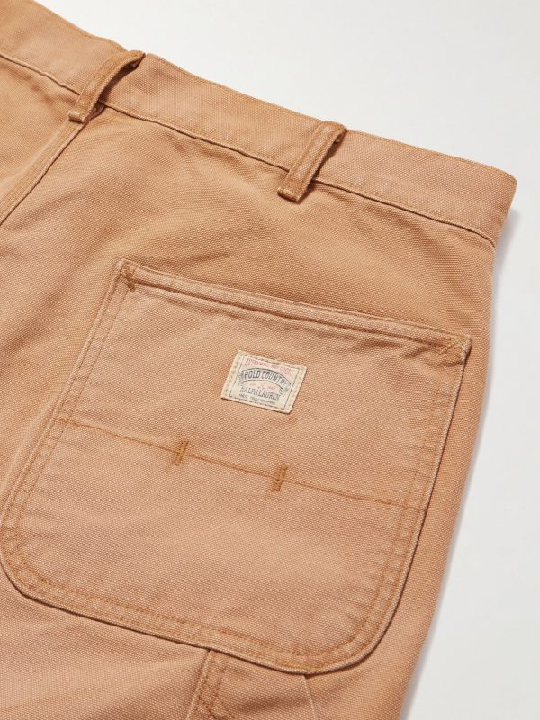 Polo Country Straight-Leg Distressed Cotton-Canvas Carpenter Trousers - CU Polo Country Straight-Leg Distressed Cotton-Canvas Carpenter Trousers - CU