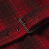 Polo Country Shawl-Collar Belted Checked Cotton Jacket - E1 Polo Country Shawl-Collar Belted Checked Cotton Jacket - E1