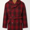 Polo Country Shawl-Collar Belted Checked Cotton Jacket Polo Country Shawl-Collar Belted Checked Cotton Jacket