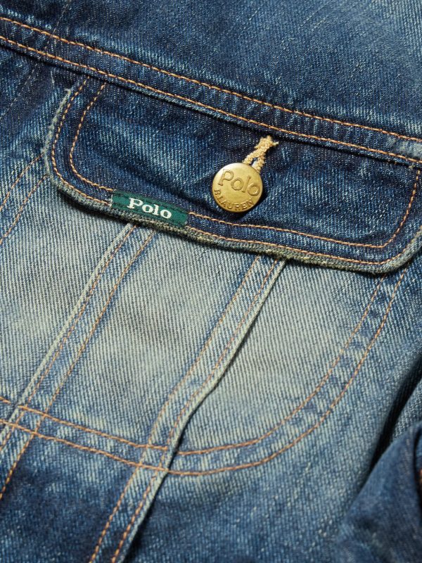 Polo Country Corduroy-Trimmed Denim Trucker Jacket - E1 Polo Country Corduroy-Trimmed Denim Trucker Jacket - E1