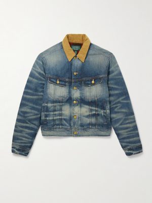 Polo Country Corduroy-Trimmed Denim Trucker Jacket Polo Country Corduroy-Trimmed Denim Trucker Jacket