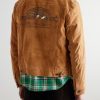 Polo Country Logo-Print Suede Jacket - BK