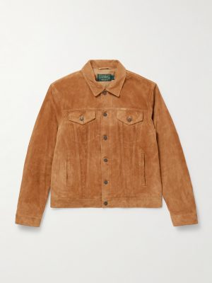 Polo Country Logo-Print Suede Jacket Polo Country Logo-Print Suede Jacket