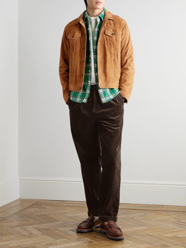 Polo Country Logo-Print Suede Jacket - OU
