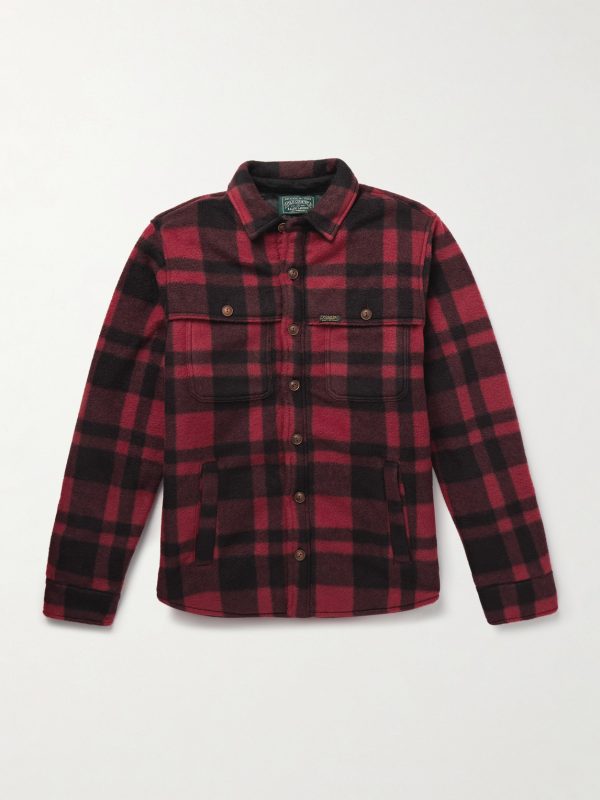 Polo Country Checked Padded Recycled-Fleece Overshirt Polo Country Checked Padded Recycled-Fleece Overshirt
