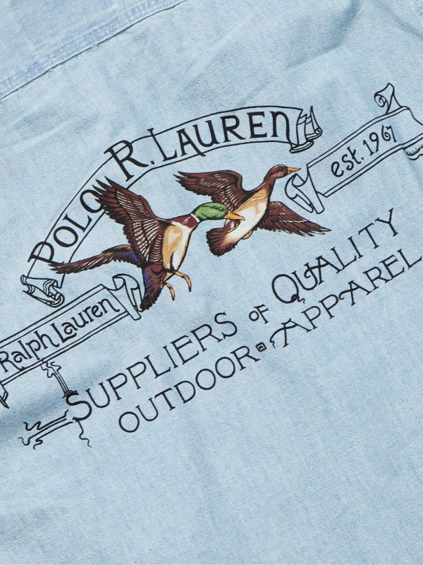 Polo Country Logo-Print Denim Shirt - E1 Polo Country Logo-Print Denim Shirt - E1