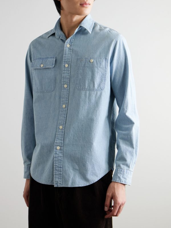 Polo Country Logo-Print Denim Shirt - FR Polo Country Logo-Print Denim Shirt - FR