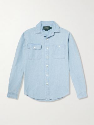 Polo Country Logo-Print Denim Shirt Polo Country Logo-Print Denim Shirt
