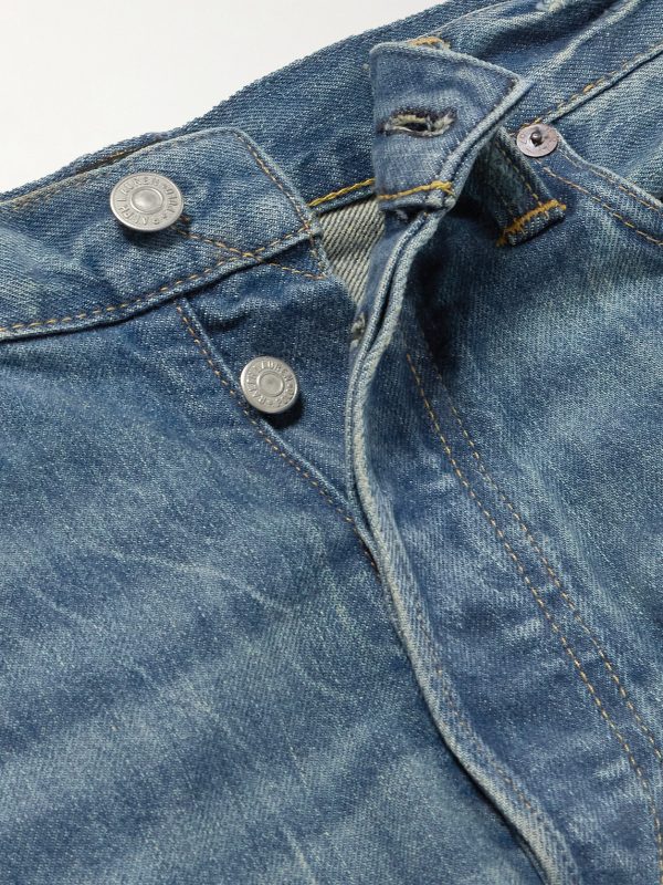 Polo Country Straight-Leg Distressed Patchwork Jeans - E1 Polo Country Straight-Leg Distressed Patchwork Jeans - E1