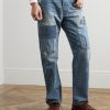 Polo Country Straight-Leg Distressed Patchwork Jeans - FR Polo Country Straight-Leg Distressed Patchwork Jeans - FR