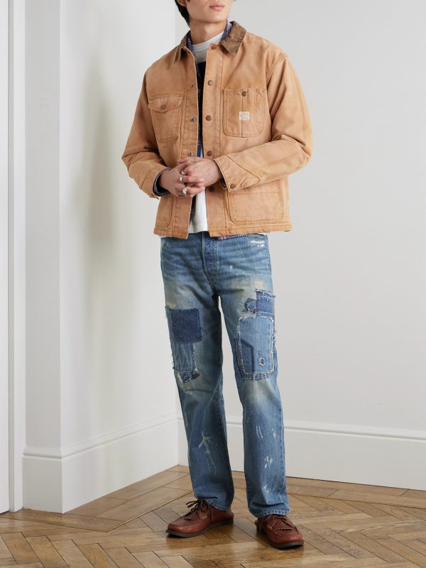 Polo Country Straight-Leg Distressed Patchwork Jeans - OU Polo Country Straight-Leg Distressed Patchwork Jeans - OU