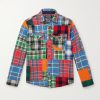 Polo Country Checked Patchwork Cotton-Flannel Shirt Polo Country Checked Patchwork Cotton-Flannel Shirt