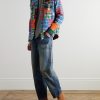 Polo Country Checked Patchwork Cotton-Flannel Shirt - OU Polo Country Checked Patchwork Cotton-Flannel Shirt - OU