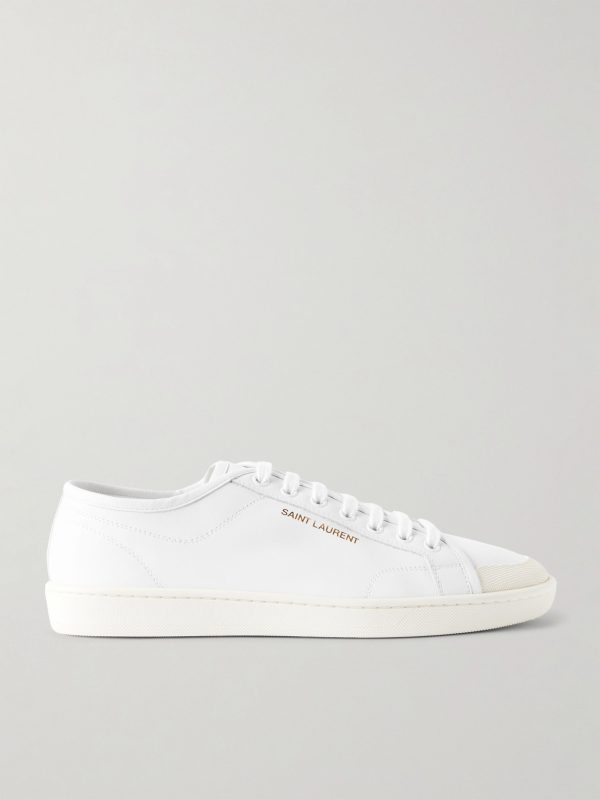 Gym Low Logo-Print Leather Sneakers