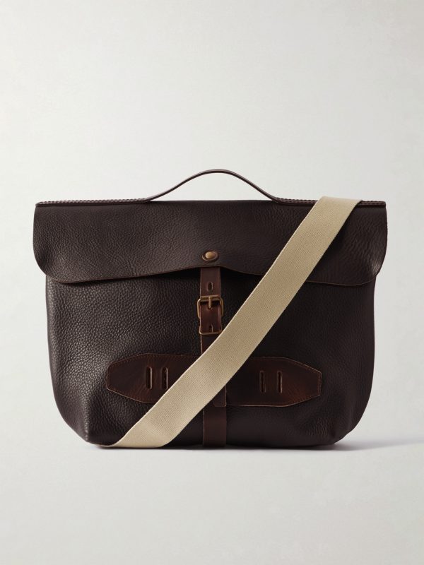 Lazard Full-Grain Leather Messenger Bag Lazard Full-Grain Leather Messenger Bag
