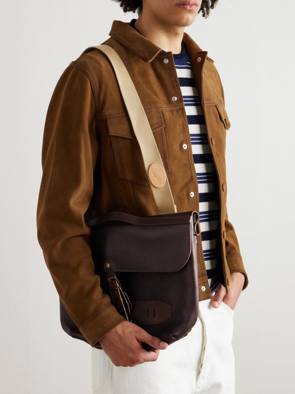 Lazard Full-Grain Leather Messenger Bag - OU Lazard Full-Grain Leather Messenger Bag - OU