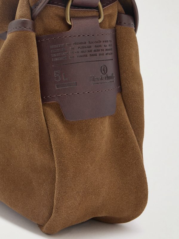 Fisherman's Musette Leather-Trimmed Suede Messenger Bag - CU Fisherman's Musette Leather-Trimmed Suede Messenger Bag - CU