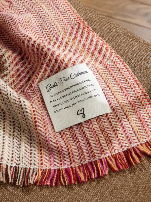 Rainbow Fringed Embellished Cashmere Blanket - CU Rainbow Fringed Embellished Cashmere Blanket - CU
