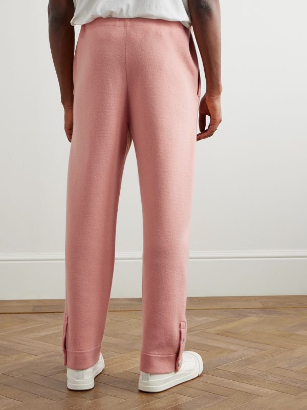 Wanderer Tapered Embellished Cashmere Trousers - BK Wanderer Tapered Embellished Cashmere Trousers - BK