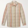 Ruler Striped Recycled-Cashmere and Wool-Blend Gauze Shirt
