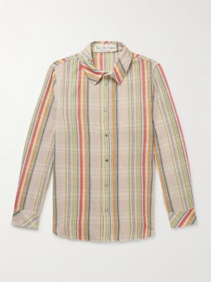 Ruler Striped Recycled-Cashmere and Wool-Blend Gauze Shirt Ruler Striped Recycled-Cashmere and Wool-Blend Gauze Shirt
