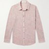 Space-Dyed Cashmere and Wool-Blend Gauze Shirt
