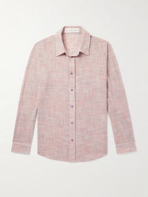 Space-Dyed Cashmere and Wool-Blend Gauze Shirt Space-Dyed Cashmere and Wool-Blend Gauze Shirt