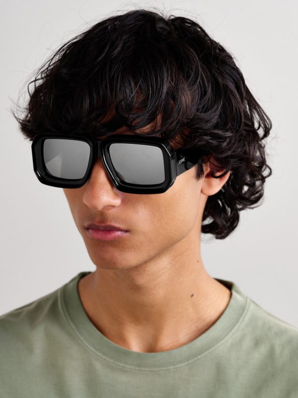 + Paula's Ibiza Signature Black Mask Acetate Sunglasses - OU + Paula's Ibiza Signature Black Mask Acetate Sunglasses - OU
