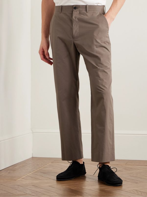 Lerio Straight-Leg Cotton-Poplin Trousers - FR Lerio Straight-Leg Cotton-Poplin Trousers - FR