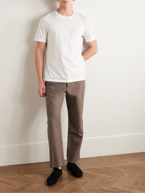 Lerio Straight-Leg Cotton-Poplin Trousers - OU Lerio Straight-Leg Cotton-Poplin Trousers - OU