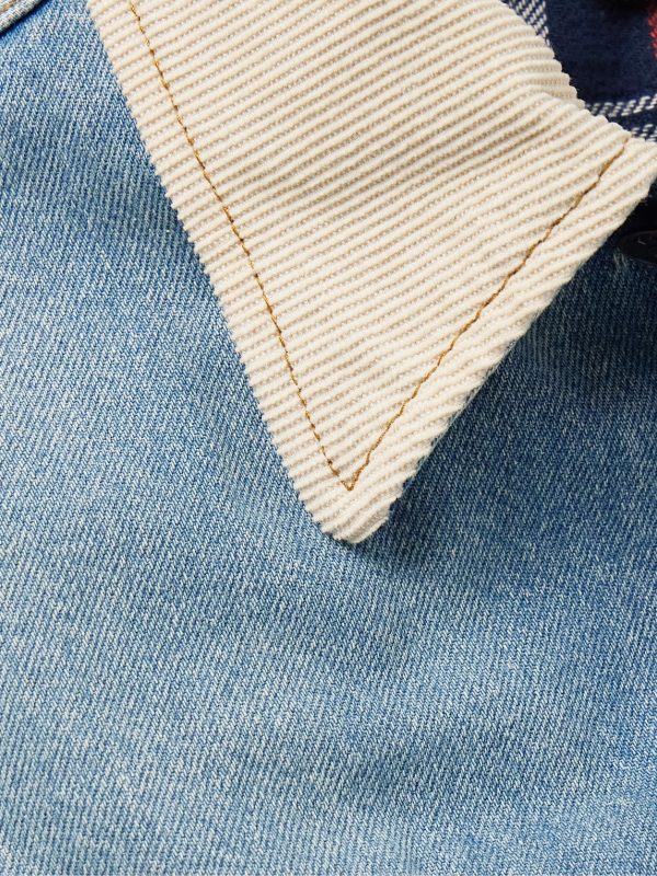 Joret Corduroy-Trimmed Denim Jacket - E1 Joret Corduroy-Trimmed Denim Jacket - E1