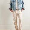 Joret Corduroy-Trimmed Denim Jacket - OU Joret Corduroy-Trimmed Denim Jacket - OU