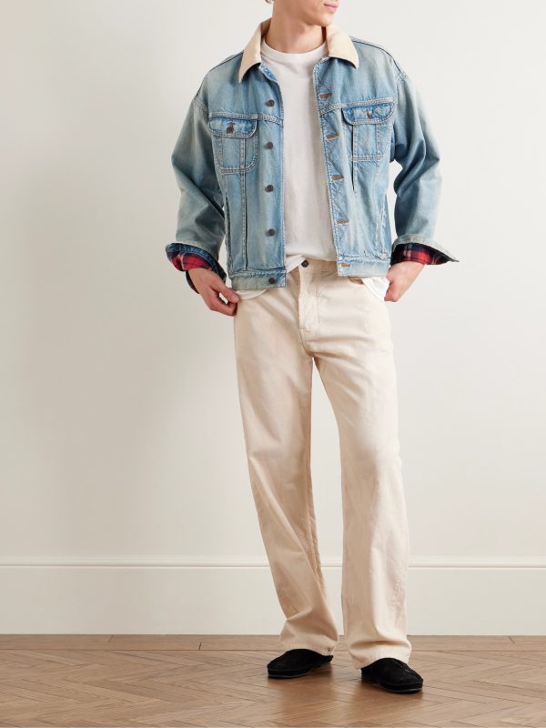 Joret Corduroy-Trimmed Denim Jacket - OU Joret Corduroy-Trimmed Denim Jacket - OU