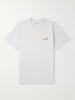 American Script Logo-Embroidered Organic Cotton-Jersey T-Shirt American Script Logo-Embroidered Organic Cotton-Jersey T-Shirt
