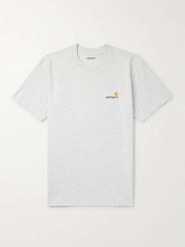 American Script Logo-Embroidered Organic Cotton-Jersey T-Shirt American Script Logo-Embroidered Organic Cotton-Jersey T-Shirt