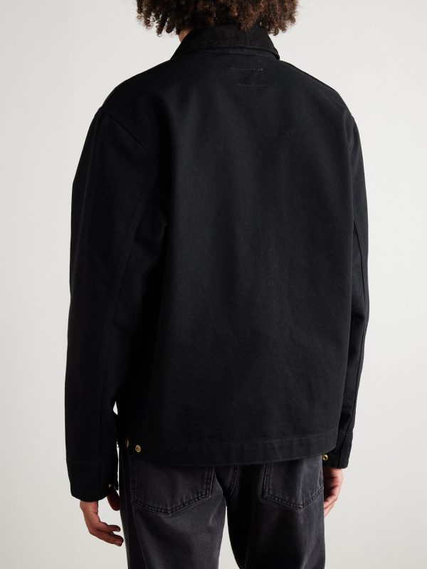 Detroit Corduroy-Trimmed Organic Cotton-Canvas Jacket - BK Detroit Corduroy-Trimmed Organic Cotton-Canvas Jacket - BK