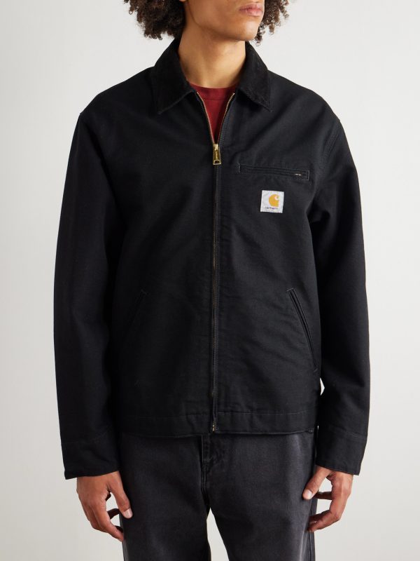 Detroit Corduroy-Trimmed Organic Cotton-Canvas Jacket - FR Detroit Corduroy-Trimmed Organic Cotton-Canvas Jacket - FR