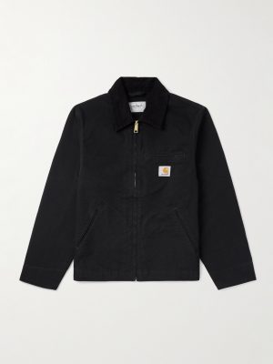 Detroit Corduroy-Trimmed Organic Cotton-Canvas Jacket
