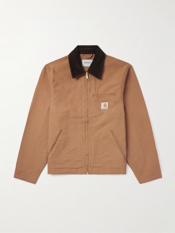 Detroit Corduroy-Trimmed Organic Cotton-Canvas Jacket